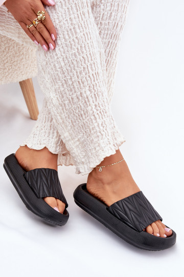 sieviešu čības Vieglas čības uz pirksta ar platformu Melns Vanesha