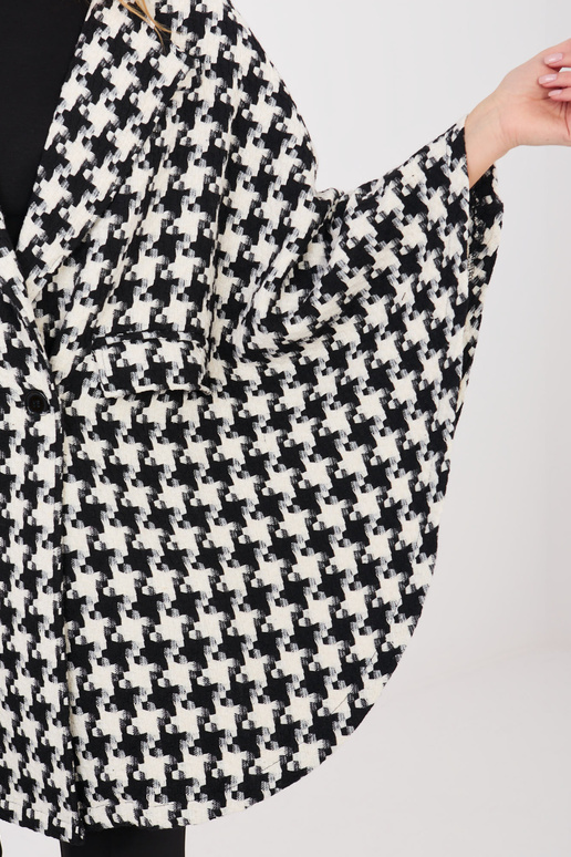 Mētelis melni balts