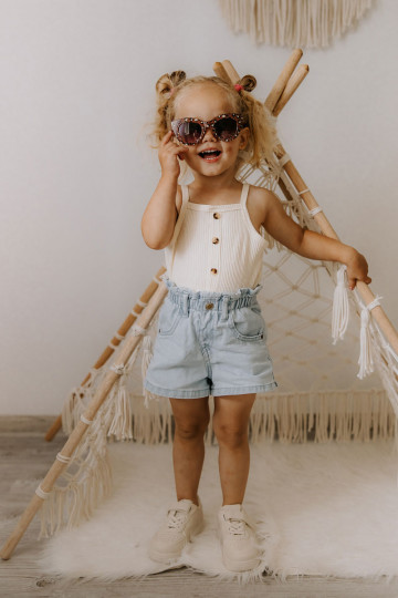 Bērnu sporta apavi ar lipīgām aizdarēm smilšu krāsas Elike 2