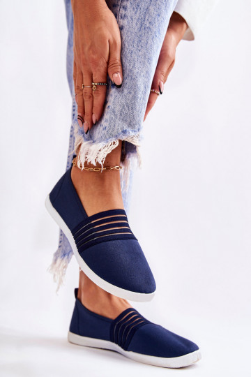  Sporta apavi Auduma Slip-On tumši zilas krāsas Lilis 2