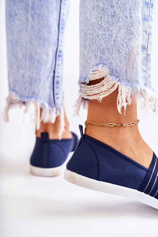  Sporta apavi Auduma Slip-On tumši zilas krāsas Lilis