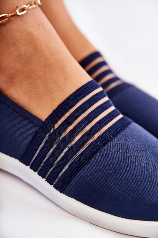  Sporta apavi Auduma Slip-On tumši zilas krāsas Lilis