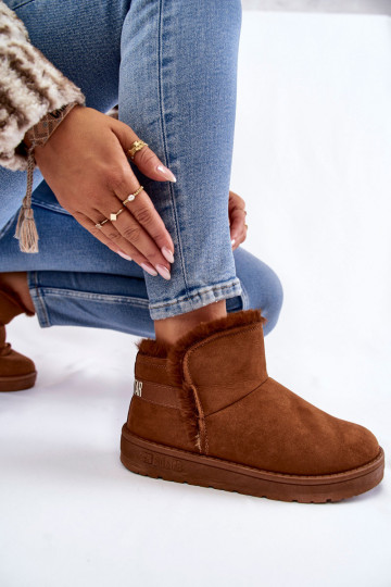  Sieviešu puszābaki sniega apavi Big Star KK274620 brūnas krāsas