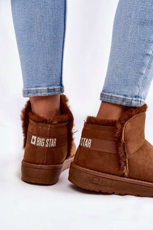  Sieviešu puszābaki sniega apavi Big Star KK274620 brūnas krāsas