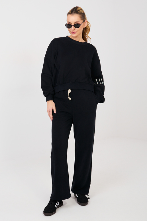 Zils džemperis ar rāvējslēdzēju melns