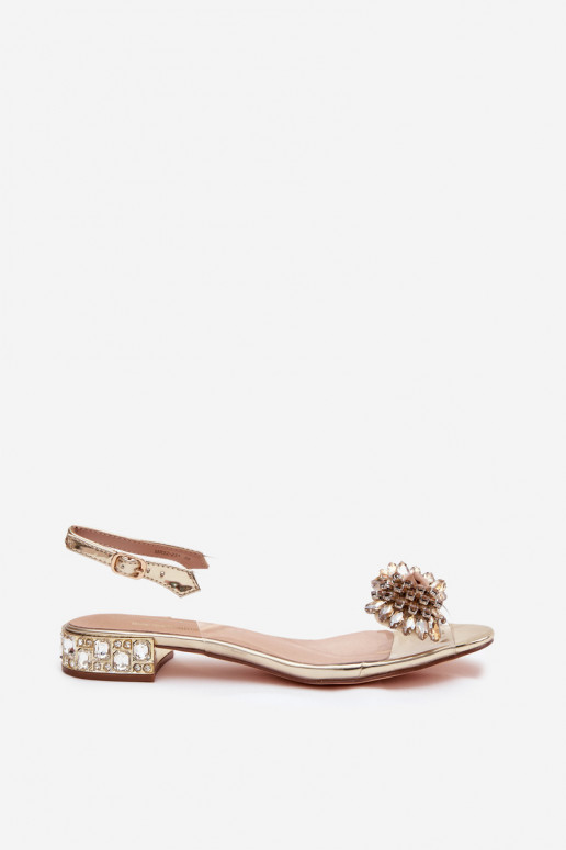  sandales ar bantītēm D&A MR52-231 Zelta krāsas