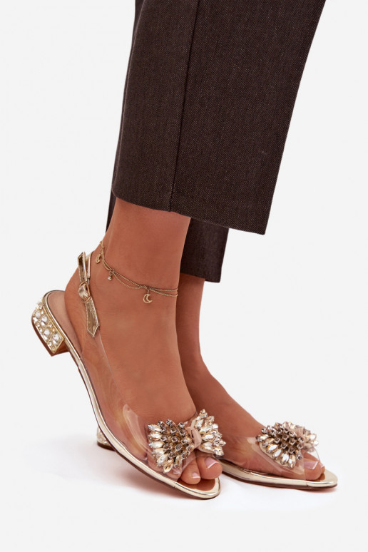  sandales ar bantītēm D&A MR52-231 Zelta krāsas