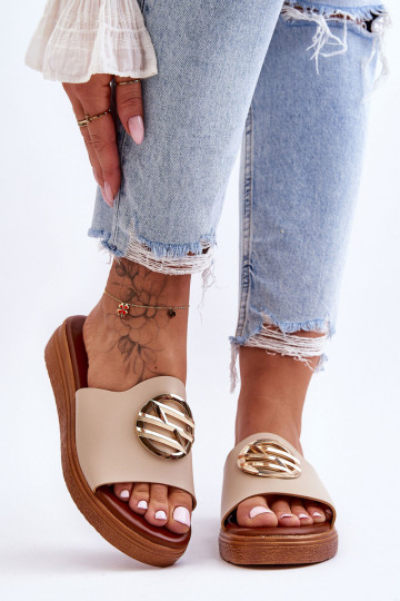  Čības ar ornamentiem smilšu krāsas Secrets 2