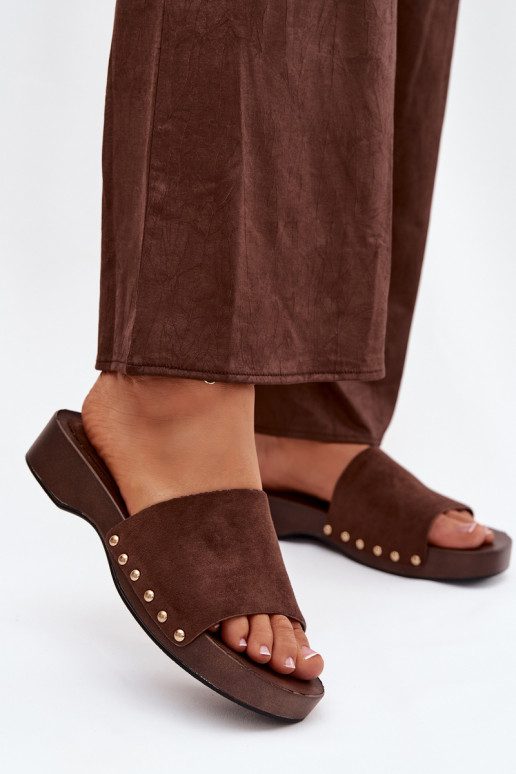 sieviešu čības Ze Zelta krāsasmi  Czekoladowe Ferinna