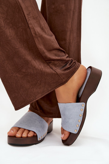 sieviešu čības Ze Zelta krāsasmi  Zilas krāsas Ferinna