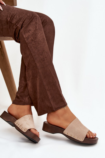 sieviešu čības Ze Zelta krāsasmi  smilšu krāsas Ferinna