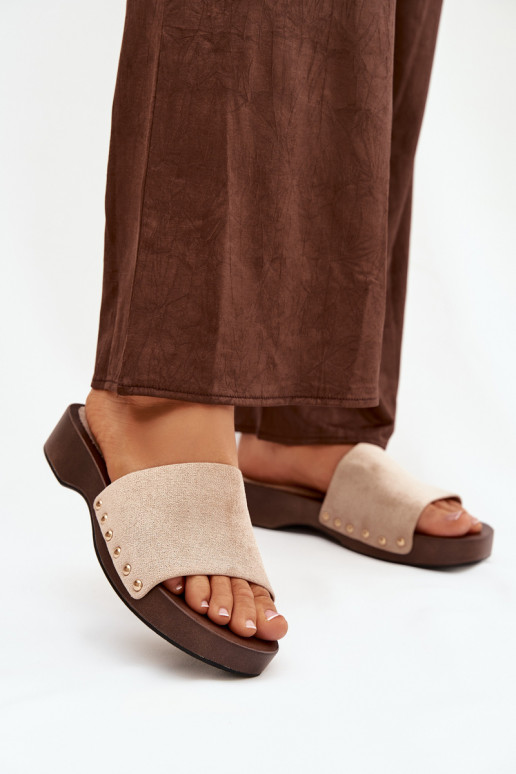 sieviešu čības Ze Zelta krāsasmi  smilšu krāsas Ferinna