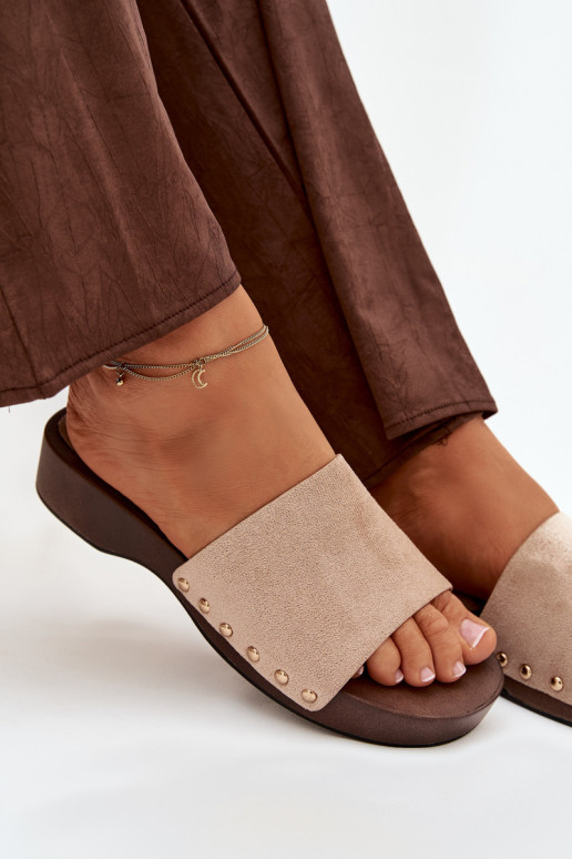 sieviešu čības Ze Zelta krāsasmi  smilšu krāsas Ferinna