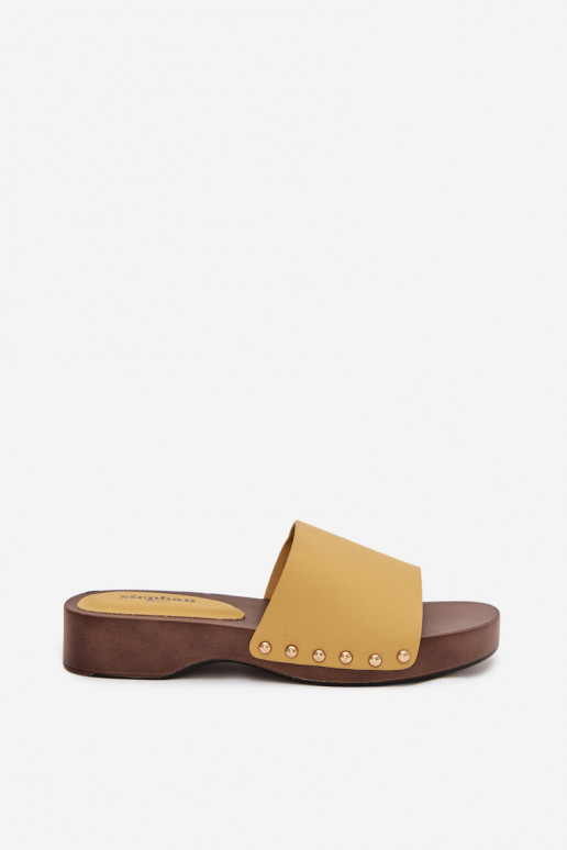 sieviešu čības ar kniedēm Dzelteni Terissa