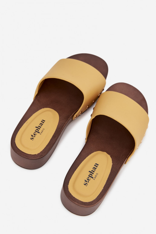 sieviešu čības ar kniedēm Dzelteni Terissa