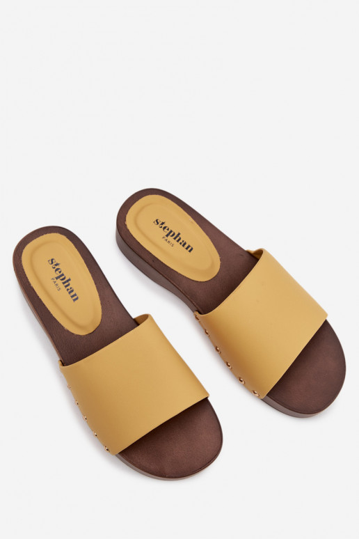 sieviešu čības ar kniedēm Dzelteni Terissa