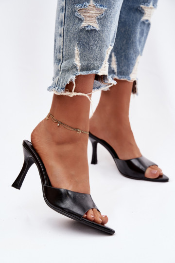 Laque sieviešu čības ar papēdi Melns Lirissa 2