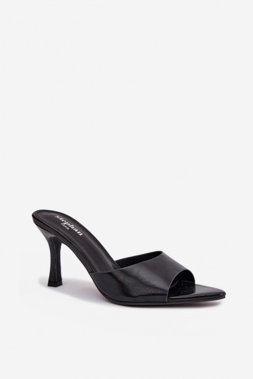 Laque sieviešu čības ar papēdi Melns Lirissa