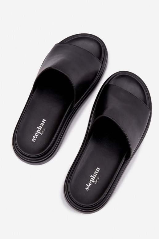 sieviešu čības ar platformu Melns Tanelisse