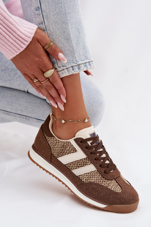 sporta apavi  modeļa apavi  brūnas krāsas Soretta