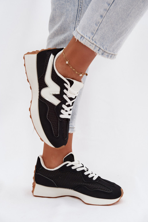 sporta apavi  ar platformu Melns Janelora