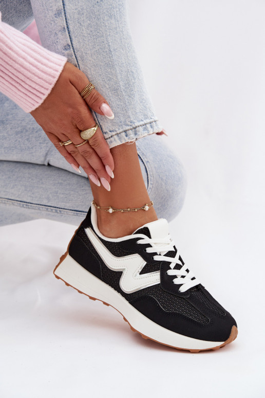 sporta apavi  ar platformu Melns Janelora