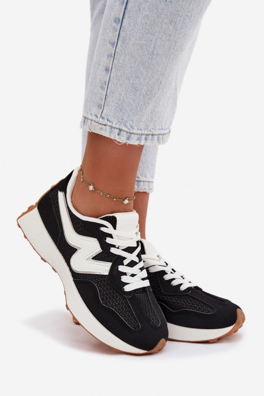 sporta apavi  ar platformu Melns Janelora