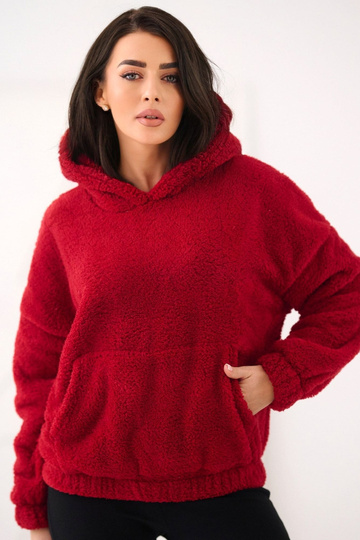 Tumši sarkans džemperis 2
