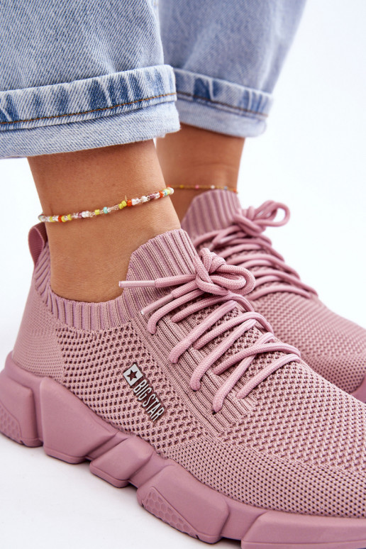    modeļa apavi Memory Foam System Big Star JJ274266 Rozā krāsas