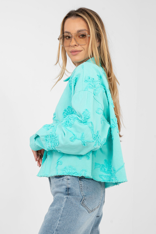 IT KR tirkīza krāsas jaka