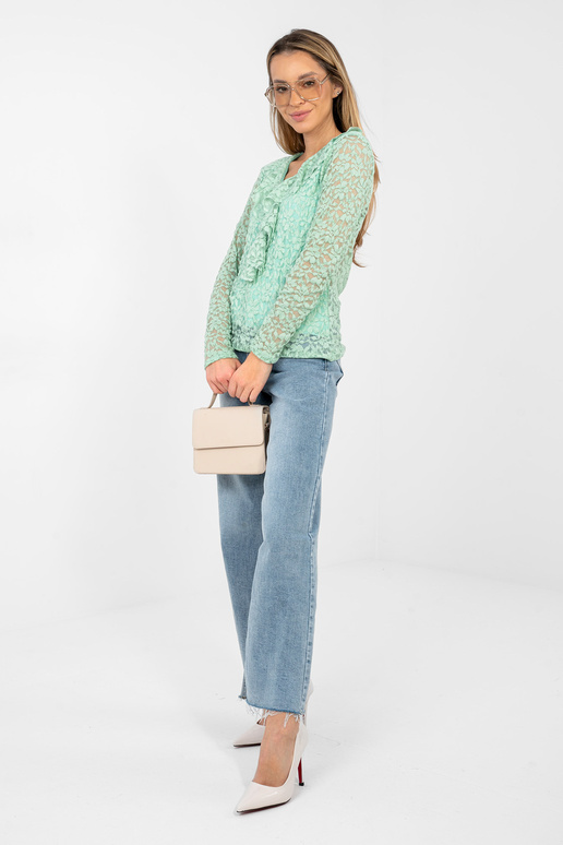 Pistācijas krāsas blūze