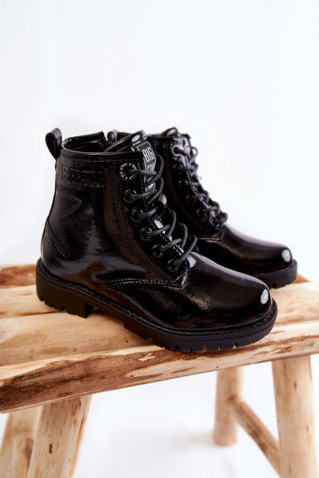 Bērnu apavi Laque siltināti Sieviešu puszābaki Big Star II374045 Melns 2