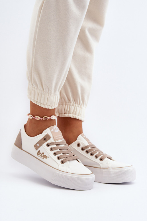 Auduma sieviešu puszābaki Lee Cooper LCW-24-31-2198 baltas krāsas