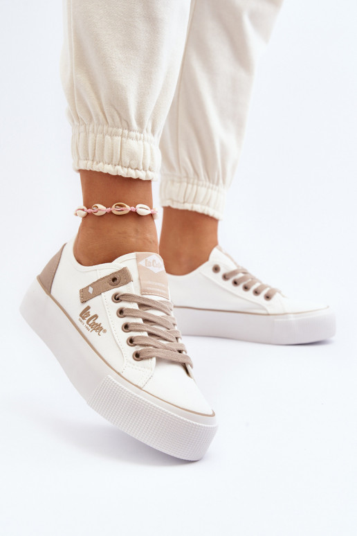 Auduma sieviešu puszābaki Lee Cooper LCW-24-31-2198 baltas krāsas