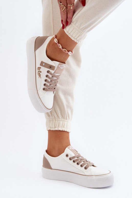 Auduma sieviešu puszābaki Lee Cooper LCW-24-31-2198 baltas krāsas