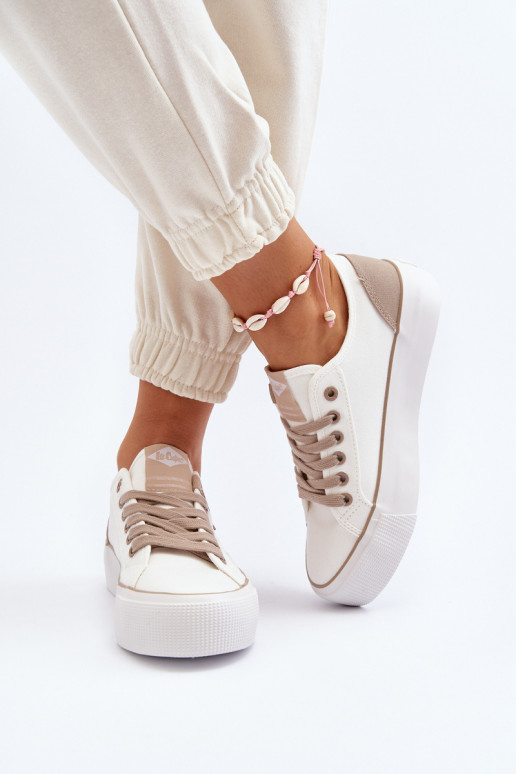 Auduma sieviešu puszābaki Lee Cooper LCW-24-31-2198 baltas krāsas