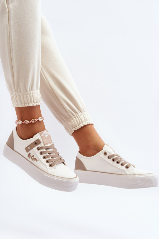 Auduma sieviešu puszābaki Lee Cooper LCW-24-31-2198 baltas krāsas