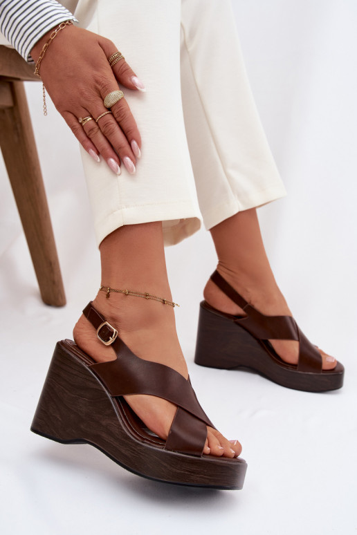 Sieviešu basenes no eko ādas Na ie Czekoladowe Janivra