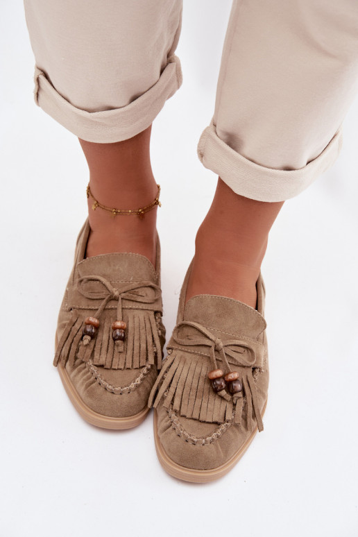 sieviešu mokasīni ar bārkstīm I ikami Zaļas krāsas Teressa