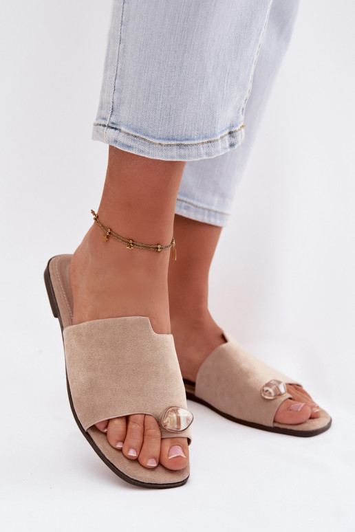 Čības   Detalem owe smilšu krāsas Selavine