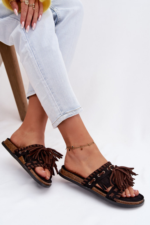 sieviešu čības ar bārkstīm Melns Glorinna