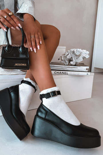 apavi   ar siksniņām Melns Belvissa 2