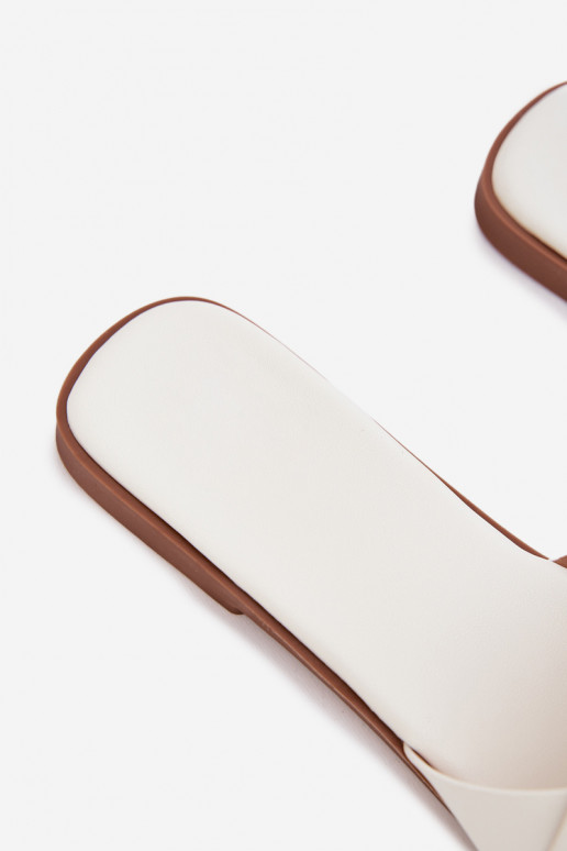 Čības  Ar svītrām baltas krāsas Marissae