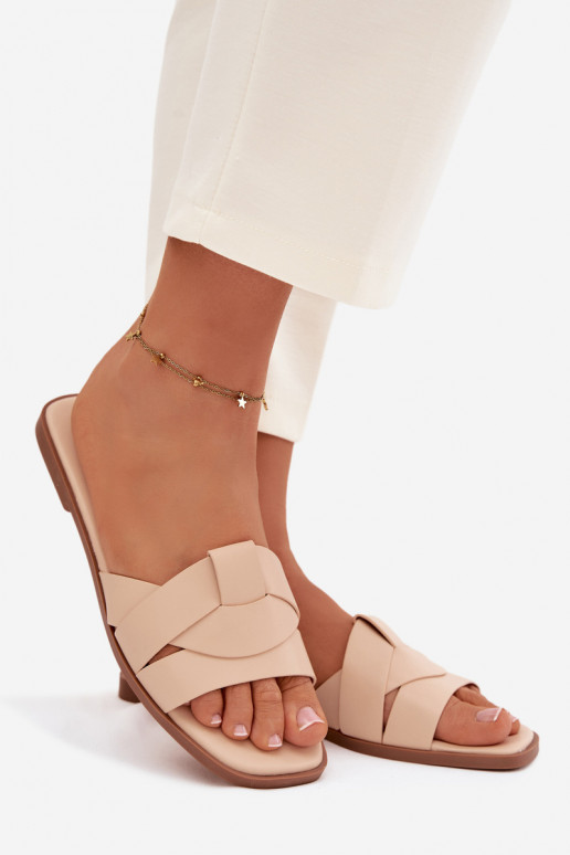 Čības  Ar svītrām smilšu krāsas Marissae