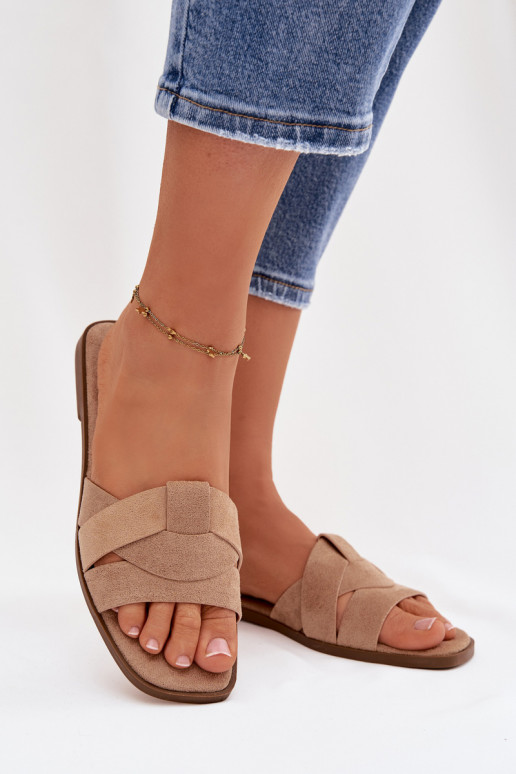 Čības  Ar svītrām owe smilšu krāsas Florane