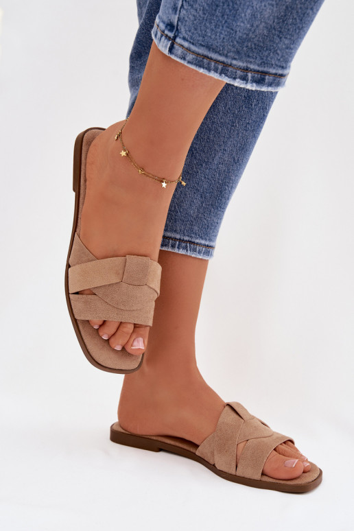 Čības  Ar svītrām owe smilšu krāsas Florane