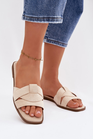 Čības  Ar svītrām owe Ziloņkaula krāsas Florane