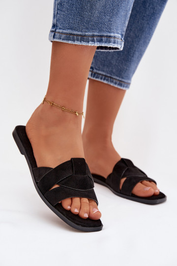 Čības  Ar svītrām owe Melns Florane