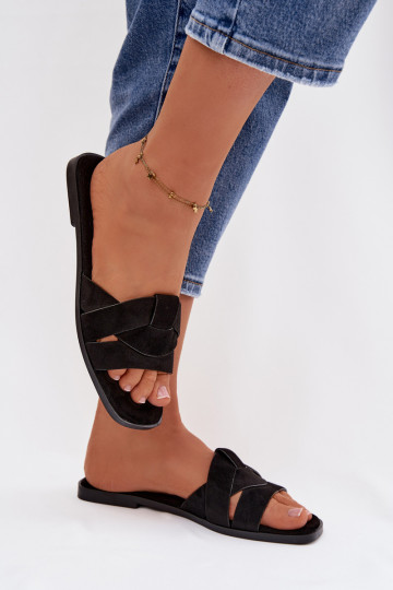 Čības  Ar svītrām owe Melns Florane 2