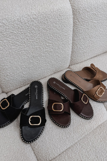 sieviešu čības ar platiem papēžiem  Melns Selivelle 2